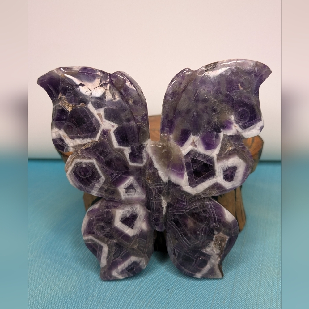 Beautiful amethyst hand carved butterfly